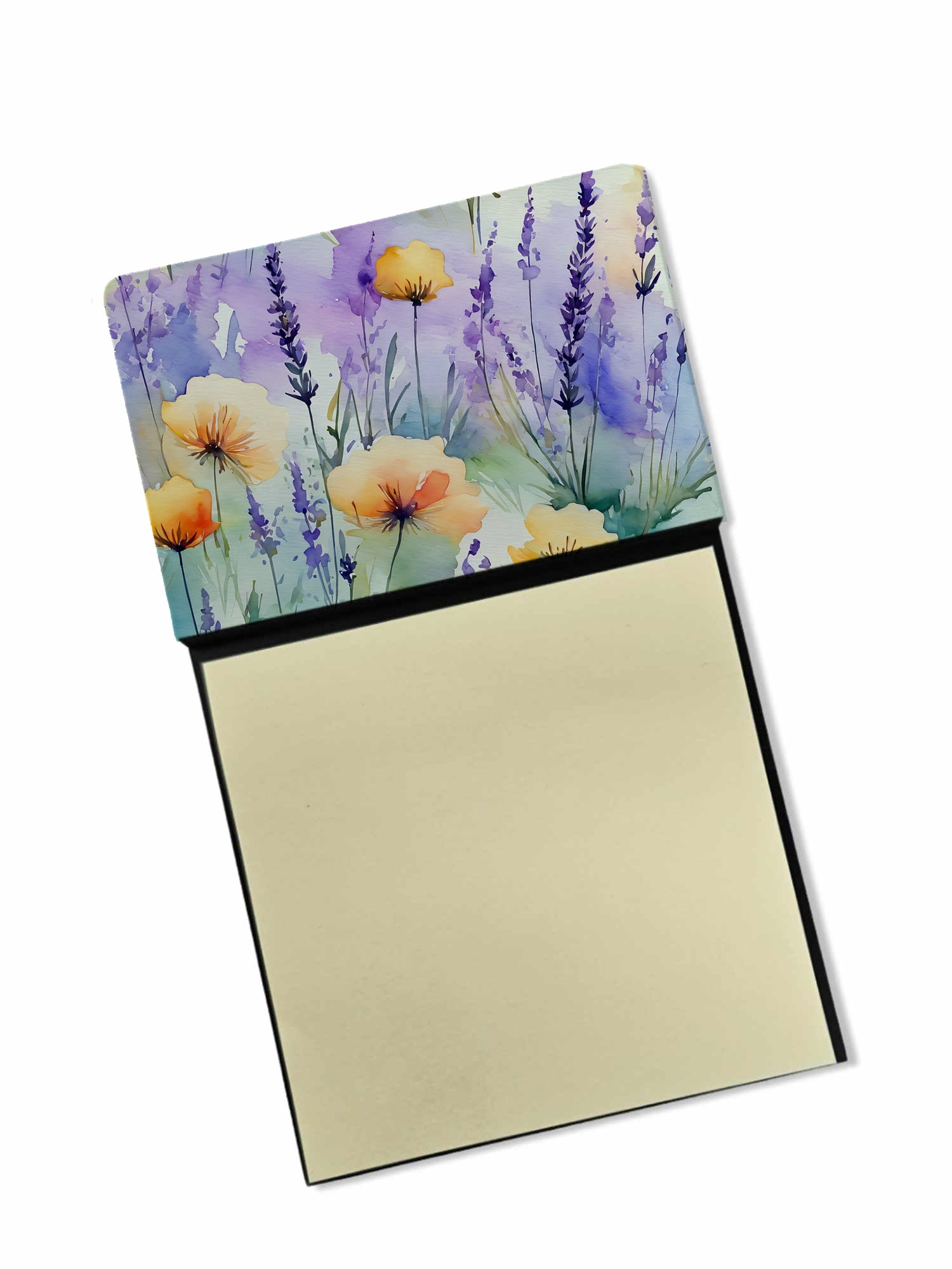 Lavender in Watercolor Sticky Note Holder 3.25 in x 5.25 in