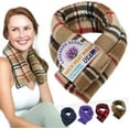 thumbnail image 1 of Lavender-scented Microwavable Neck Heating Wrap with Flax Seeds, 26"x5", London Plaid, 1 of 14