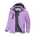 thumbnail image 1 of Lavenicole Kids Girls Winter Ski Jacket Fleece Lined Windproof Waterproof Jackets Removable Hood, 1 of 7