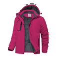 thumbnail image 1 of Lavenicole Kids Girls Winter Ski Jacket Fleece Lined Windproof Waterproof Jackets Removable Hood, 1 of 7
