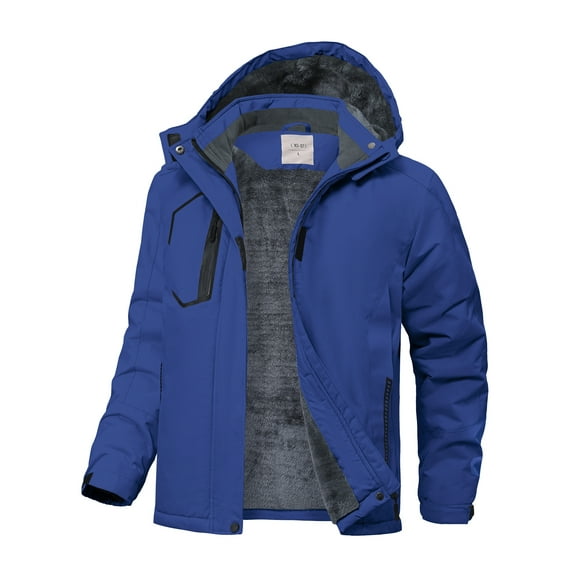 Lavenicole Kids Boys Winter Ski Jacket Fleece Lined Windproof Waterproof Jackets Removable Hood