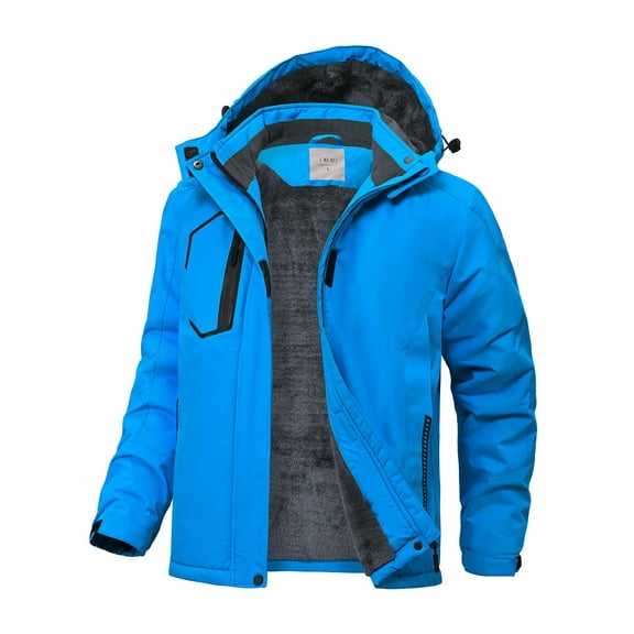 Lavenicole Kids Boys Winter Ski Jacket Fleece Lined Windproof Waterproof Jackets Removable Hood