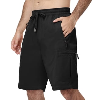 Iron Co. Men's Comfort Waistband Stretch Hybrid Cargo Short (Black