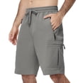 thumbnail image 1 of Lavenicole Men's Cargo Shorts Outdoor Lightweight Summer Casual Bermuda Shorts with Multi Zipper Pockets Gray 36W, 1 of 7