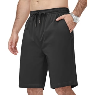 Lavenicole Men's Casual Athletic Shorts, Lightweight Workout Hiking Shorts 9" with 4 Pockets Black 40W