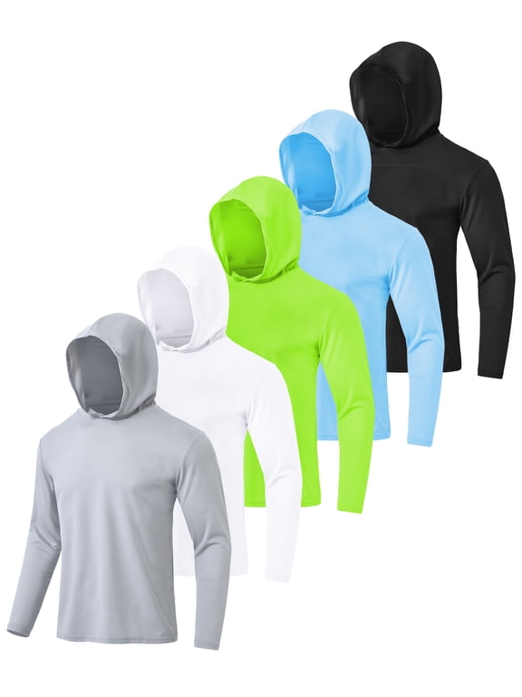 Men’s UPF 50+ Sun Protection Long Sleeve UV Shirt Rash Guard Swim Fishing Beach Athletic 3XL