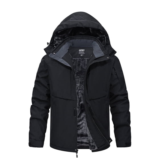 Lavenicole Winter Jackets for Men with Hoode Ski Snow Snowboarding Waterproof Fleece Liner Coats Windproof Raincoat 6 Pockets