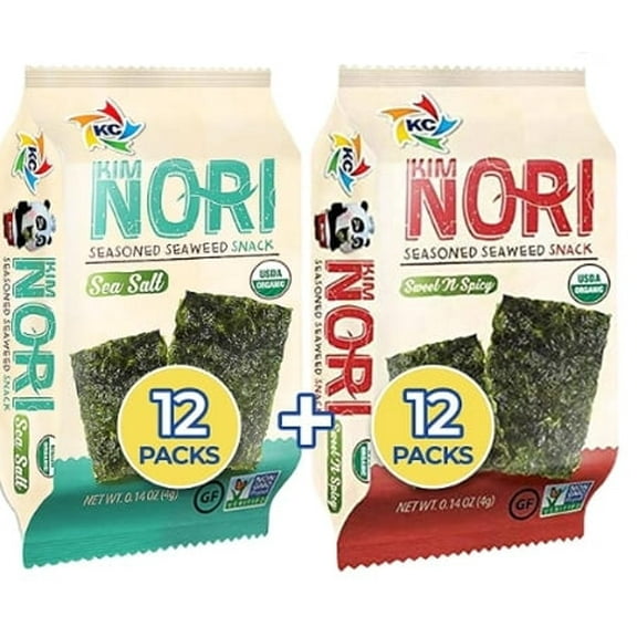 Laver Kim Nori Roasted Crispy Premium 100% Natural 24 Pack 4g (0.14 Ounce)