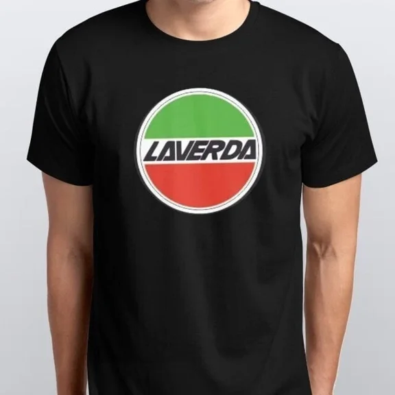 Laverda Jota Retro Round Style Motorcycle Printed T Shirt Black white all sizes