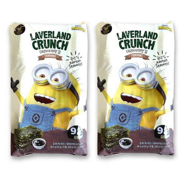 Laverland Crunch Teriyaki Seaweed Snacks Bundle | 18 Count