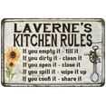 thumbnail image 1 of Laverne's Kitchen Rules Chic Sign Vintage Decor 12 x 18 Matte Finish Metal 112180032458, 1 of 1