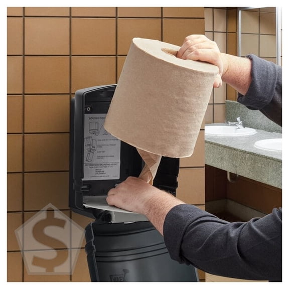 Lavex 2-Ply Natural Kraft Center Pull Paper Towel 500' Roll - 6/Case
