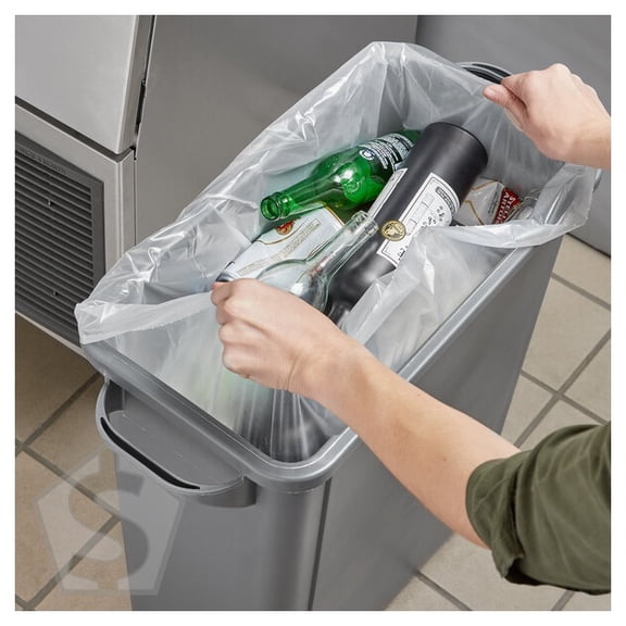 Lavex Hercules 20-30 Gallon 2 Mil 30" x 36" Low-Density Heavy-Duty Clear Can Liner / Trash Bag - 100/Case