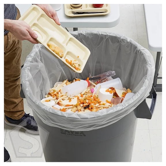 Lavex Hercules 55 Gallon 1.8 Mil 38" x 58" Low-Density Heavy-Duty Clear Can Liner / Trash Bag - 50/Case