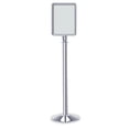 thumbnail image 1 of Lavi Industries 10-4300-11VU 11 x 14 In. Vertical Traditional Sign Stand With Sloped Base - Chrome, 1 of 1
