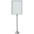 thumbnail image 1 of Lavi Industries 40-4202-22VU 22 x 28 In. Vertical Traditional Sign Stand With Dome Base - Polished Stainless Steel, 1 of 1