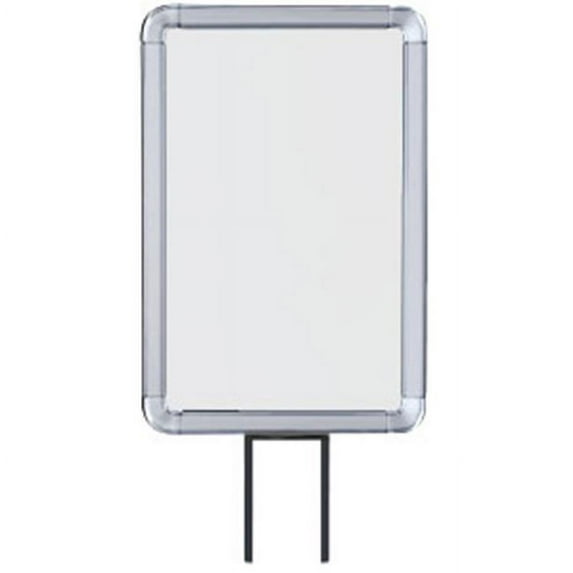 Lavi Industries 50-1130F12V-S-CL Vertical Fixed Mount Sign Frame, 7 x 11 In. Chrome