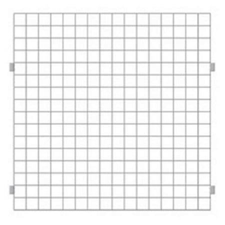 Lavi Industries 50-NX102-CL 48 x 48 inch Open Wire Grid Panel, Chrome