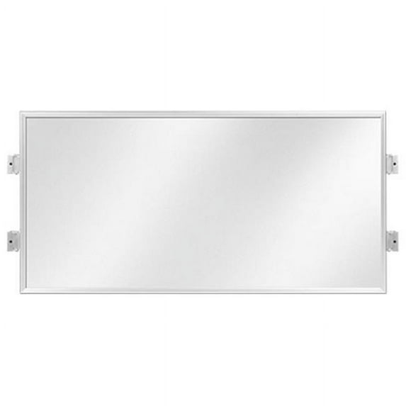 Lavi Industries 50-SFP402H-CL-SA 48 x 24 In. Slim Frame With Hinged Connection - Satin Aluminum