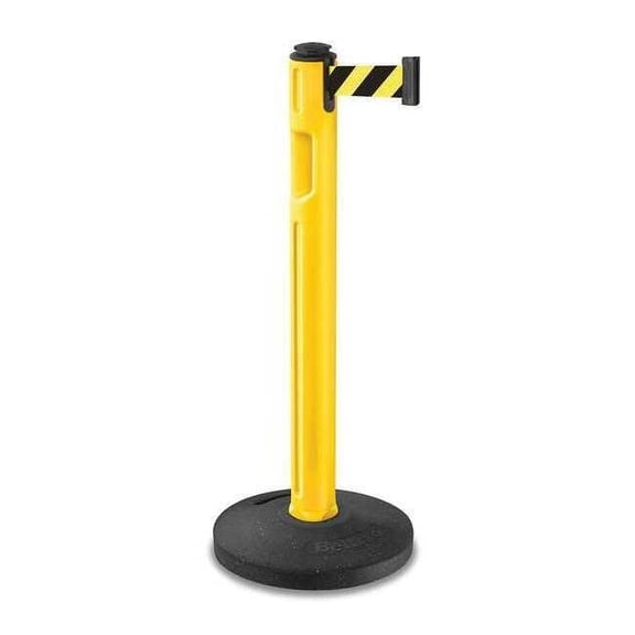 Lavi Industries Barrier Post,38-1/4" H,Yellow 80-5000R/YL/SF