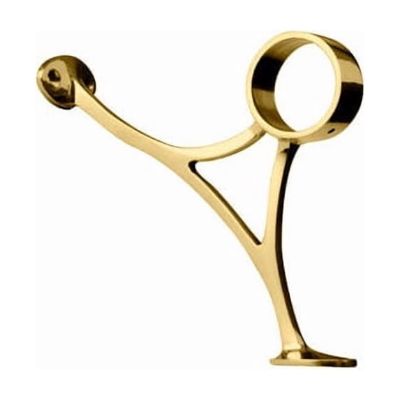Lavi Industries Combination Bracket for 2"" Tubing Polished Brass