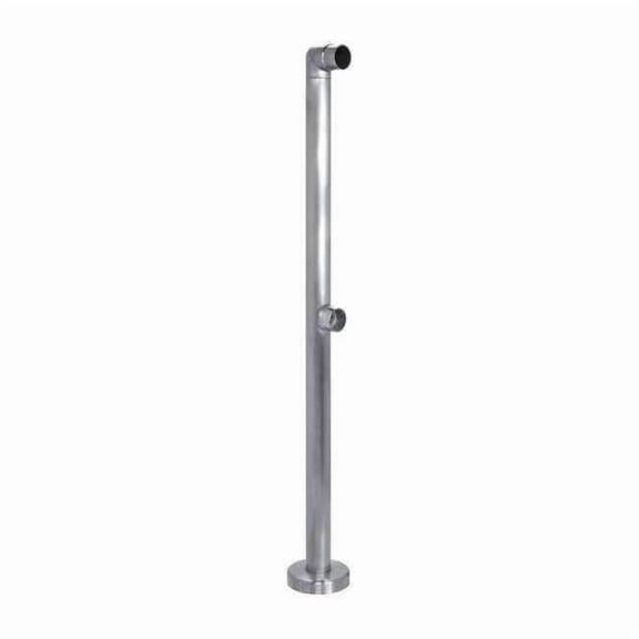 Double Line Guardrail Post End,SS,42" H 49-D132/4