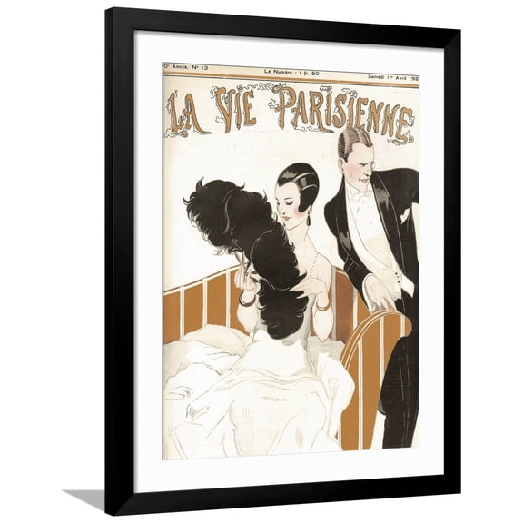 Art.com Lavie Parisienne Boa Giclee Print, Black Frame Wall Art, 32" x 40"