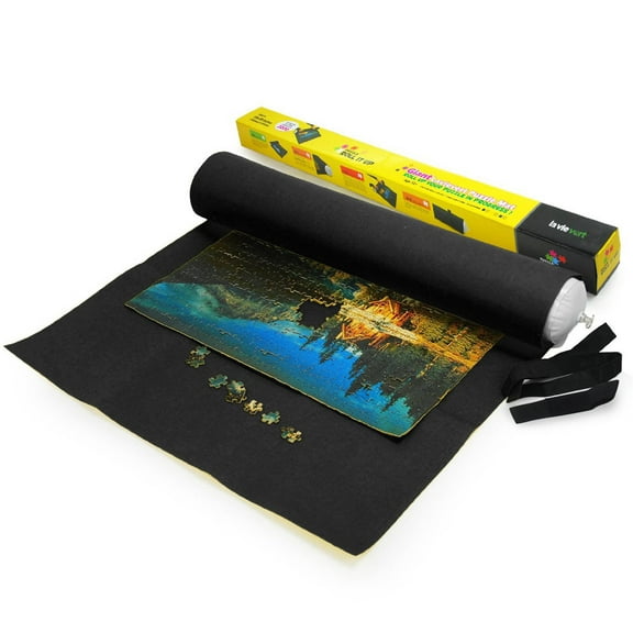 Lavievert Giant Black Felt Puzzle Roll Mat for 3000-piece Jigsaw