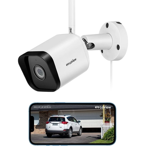Laview Security Camera Outdoor 1080P HD,WiFi Cameras,Home Security Cameras with AI Human Detection,Two-Way Audio,Night Vision,ONVIF Protocol Compatible with Alexa,SD Slot&USA Cloud Storage
