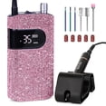 thumbnail image 1 of Lavinda Portable Professional Nail Drill Machine, Cordless 35,000RPM, Cordless Portable Nail Drill Kit (Diamond, Pink), 1 of 7