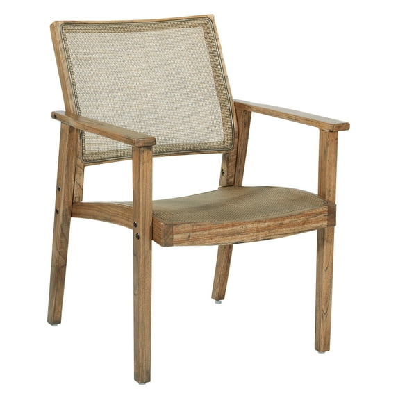 Lavine Cane Engineered Wood Armchair in Rustic Natural Frame