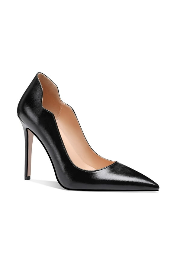 Lavinia - Women's Elegant & Sexy Pointed Toe Slip on Pumps with 4" Stiletto High Heels. Handmade to perfection. Size 11