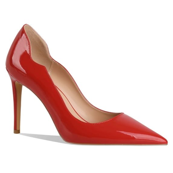Lavinia - Women's Elegant & Sexy Pointed Toe Slip on Pumps with 4" Stiletto High Heels. Handmade to perfection. Size 15