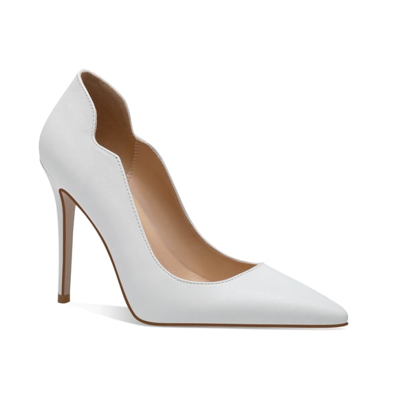 Lavinia - Women's Elegant & Sexy Pointed Toe Slip on Pumps with 4" Stiletto High Heels. Handmade to perfection. Size 6