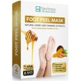 Lavinso Honey Feet Peeling Mask for Dry Cracked Feet 2 Pack with
