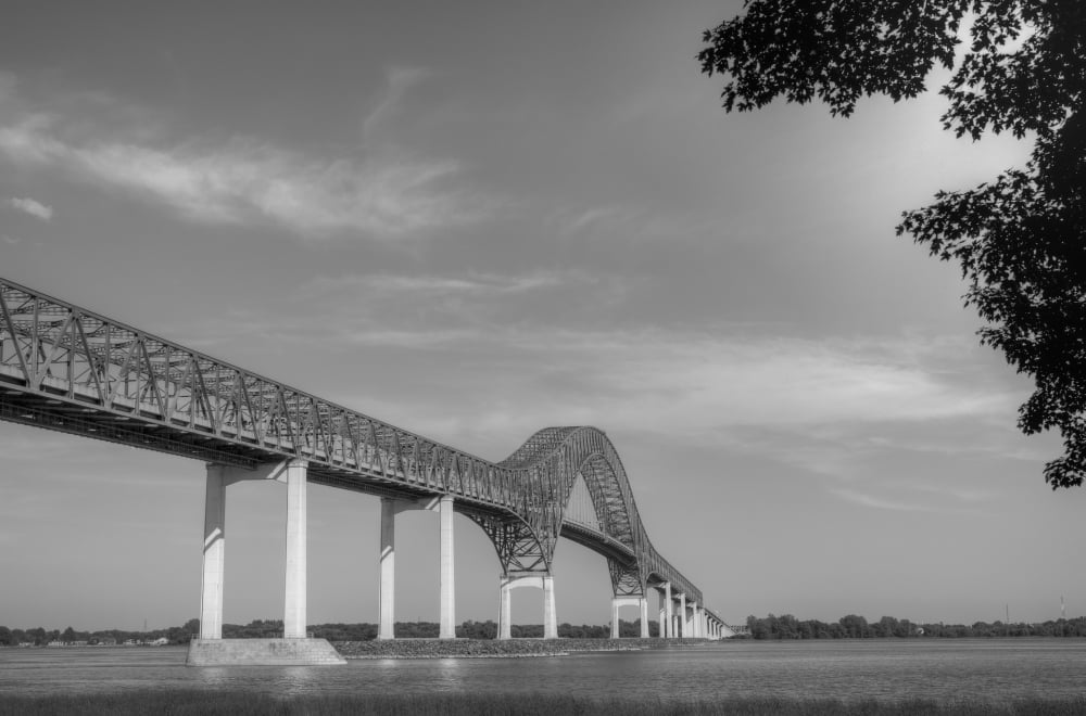 Laviolette Bridge Trois-Rivieres Quebec Canada Canvas Art - David Chapman Design Pics (19 x 12)