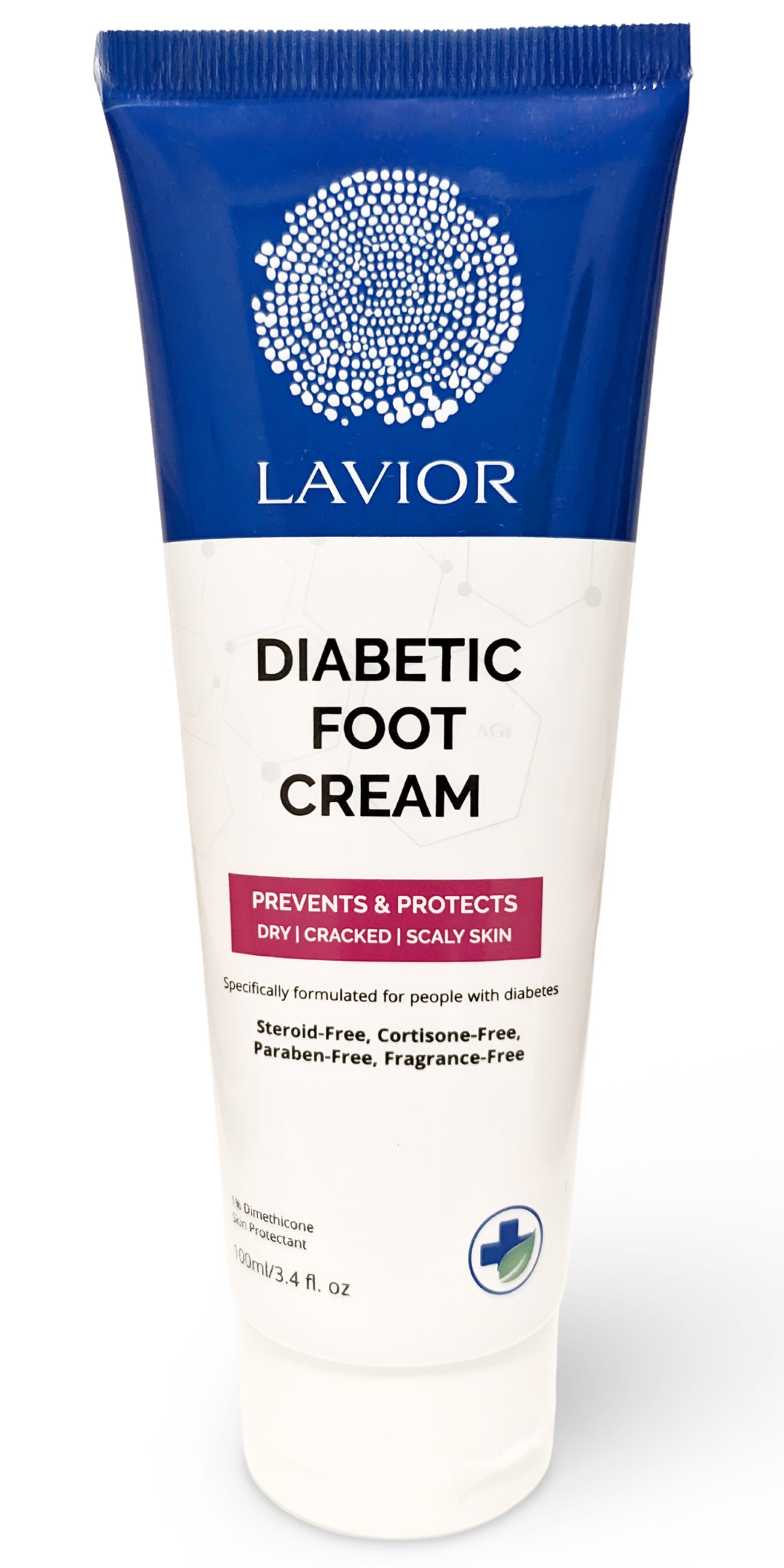 Lavior Medicated Diabetic Foot Cream to Soothe Dry Cracked Feet All