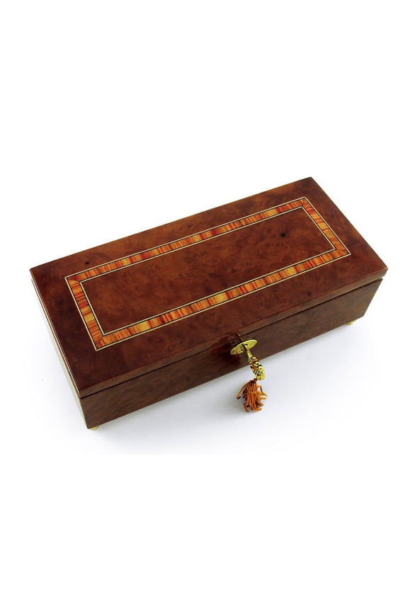 Lavish 30 Note Hand Made Classic Style Music Jewelry Box with Lock and Key - Beauty and the Beast