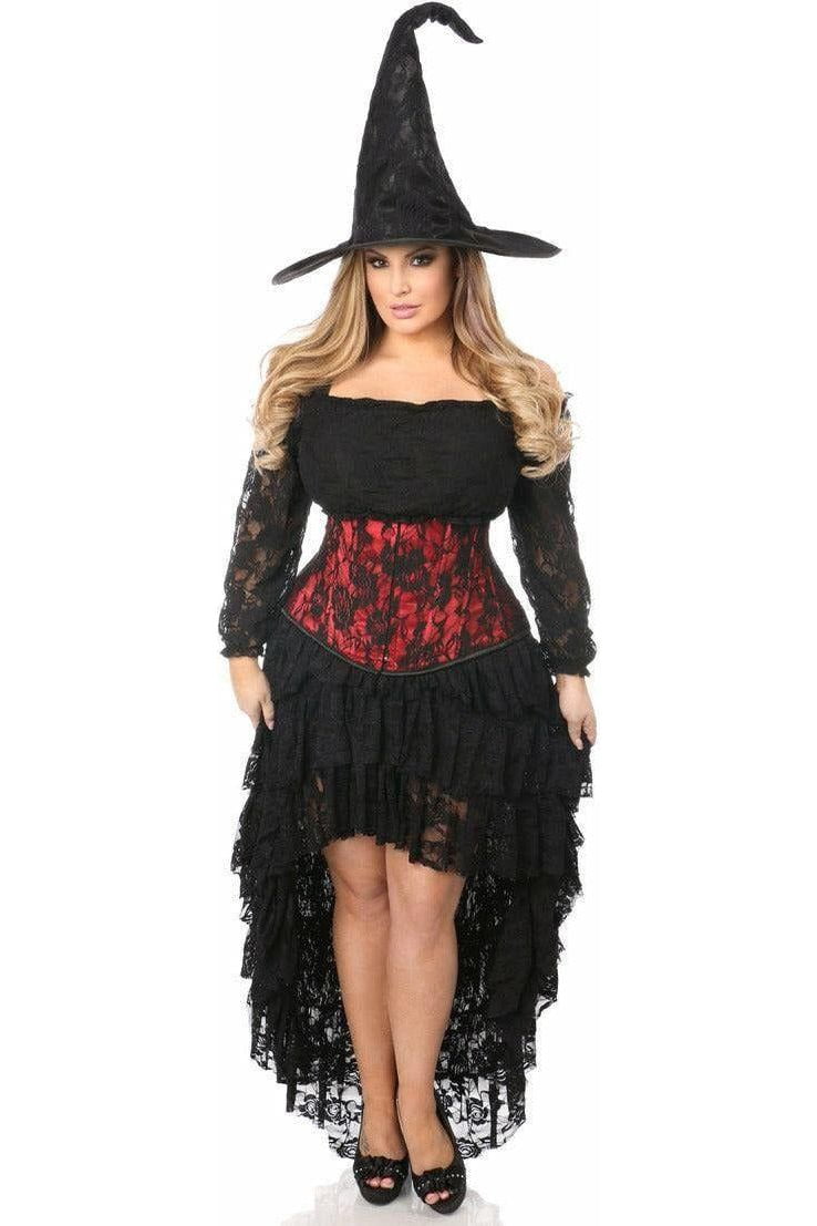 Lavish 3 PC Vinyl Witch Corset Costume