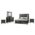 thumbnail image 1 of Lavish 5 Piece Gray Bedroom Set with Light up Headboard in Queen Size, 1 of 2