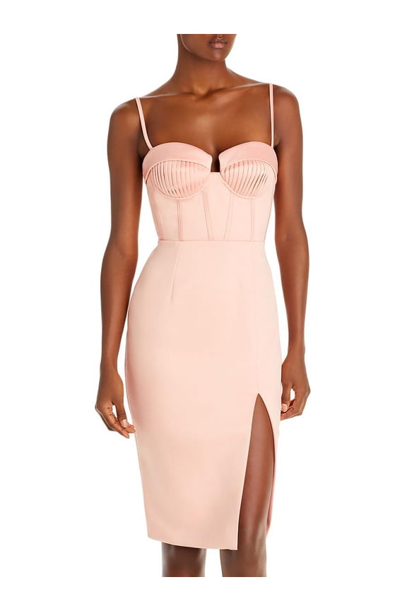 Womens Satin Corset Sheath Dress