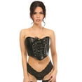 thumbnail image 1 of Lavish Black Faux Leather w/Black Lace-Up Bustier, 1 of 2