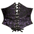 thumbnail image 1 of Lavish Black/Purple Brocade Corset Belt Cincher, 1 of 2