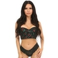 thumbnail image 1 of Lavish Cherry Brocade Underwire Short Bustier, 1 of 3