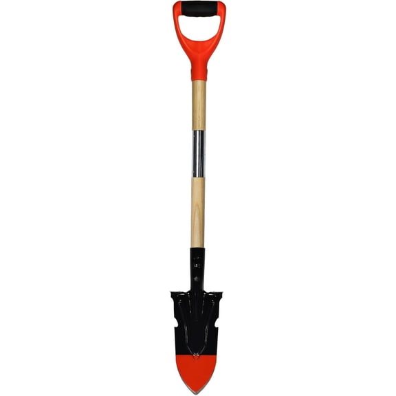 Lavish Cover 49.2" Detachable Garden Shovel, D-Grip Wooden Handle with Metal Splice, Multi-Functional for Digging, Weeding & Moving Soil/Gravel