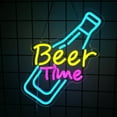 thumbnail image 1 of UPONRAY Beer Time Neon Signs, 11.8"*14.7" Dimmable & USB-Powered LED Neon Light, Stylish Wall Decor for Bar, Party, Restaurant, Living Room, Man Cave, 1 of 12