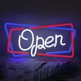 thumbnail image 1 of UPONRAY Blue & Red Open Neon Signs, 13.8"*7.5" Dimmable & USB-Powered LED Neon Light, Stylish Wall Decor for Restaurant, Store, Bar, Cafe, Club, 1 of 12