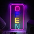 thumbnail image 1 of Y YUNHSOM Colorful Open Neon Sign,USB Power LED Light sign 15.7*8.8 Inch Adjustable Brightness for Shops, Restaurants, Bar Hotel, 1 of 15