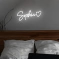 thumbnail image 1 of UPONRAY Single Line Custom Neon Signs with Heart, Usb Powered with Adjustable Brightness Wall Decor for Gifts, Cool White, 5 inch, 1 of 9