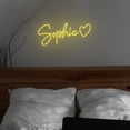 thumbnail image 1 of UPONRAY Single Line Custom Neon Signs with Heart, Usb Powered with Adjustable Brightness Wall Decor for Gifts, Lemon Yellow, 16 inch, 1 of 7
